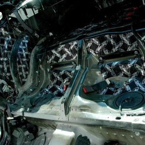 Dynamat Sound Dampening Kit, Xtreme, Under Rear Seat Kit, 1/16 Inch Thickness, Butyl Rubber with Aluminum Constraining Layer, Custom Cut – XFO M5 U