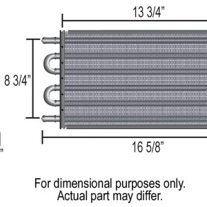Derale Fluid Cooler, Series 7000, For Transmission Fluid, 16-5/8 Inch Width X 10-1/4 Inch Height X 3/4 Inch Depth – 13104