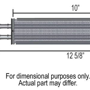 Derale Fluid Cooler, For Power Steering Fluid, 12-5/8 Inch Width X 2-1/2 Inch Height X 3/4 Inch Depth, 2 Passes, Hose Barb Connection – 13200