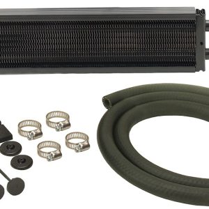 Derale Fluid Cooler, For Power Steering Fluid, 12-5/8 Inch Width X 2-1/2 Inch Height X 3/4 Inch Depth, 2 Passes, Hose Barb Connection – 13200