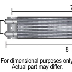 Derale Fluid Cooler, For Power Steering Fluid, 8-1/8 Inch Width X 2-3/4 Inch Height X 1-7/8 Inch Depth, 2 Passes, Hose Barb Connection – 13210