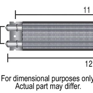 Derale Fluid Cooler, Frame Rail, For Transmission Fluid/ Power Steering Fluid/ Fuel, 12-7/8 Inch Width X 2-5/8 Inch Depth X 1-3/4 Inch Height – 13222