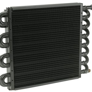 Derale Fluid Cooler, Electra-Cool, For Transmission Fluid/ Engine Oil, 15-3/4 Inch Width X 11-1/2 Inch Height X 5 Inch Depth, 16 Passes – 13300