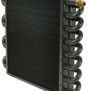 Derale Fluid Cooler, Electra-Cool, For Transmission Fluid/ Engine Oil, 15-3/4 Inch Width X 11-1/2 Inch Height X 5 Inch Depth, 16 Passes – 13300