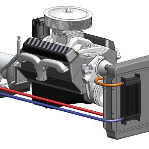 Derale Fluid Cooler, Series 10000, For Transmission Fluid, 13 Inch Width X 7-5/16 Inch Height X 2 Inch Depth, 19 Row Cooler, AN Fitting – 13403