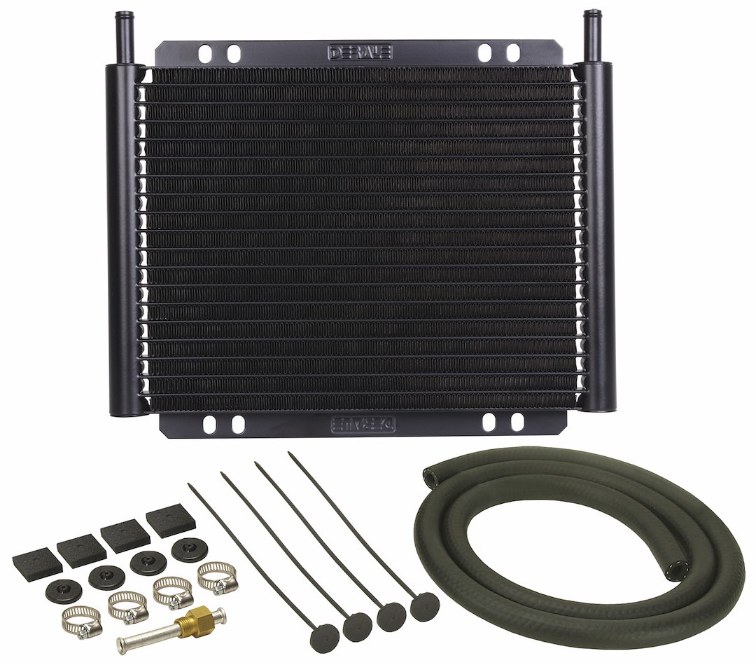 Derale Fluid Cooler, Series 8000, For Transmission Fluid, 11 Inch Width X 9-1/4 Inch Height X 7/8 Inch Depth – 13503