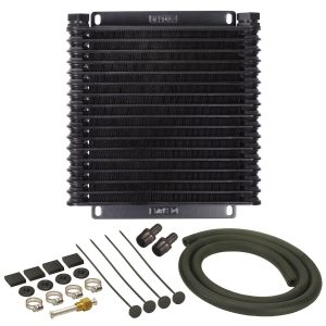 Derale Fluid Cooler, Series 9000, For Transmission Fluid, 10-1/8 Inch Width X 11-7/8 Inch Height X 1-1/4 Inch Depth – 13614