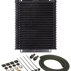 Derale Fluid Cooler, Series 9000, For Transmission Fluid, 9-3/4 Inch Width X 12-13/16 Inch Height X 1-1/4 Inch Depth, NPT Fitting – 13615