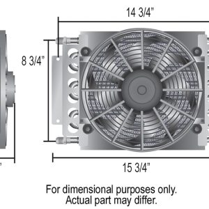 Derale Fluid Cooler, Electra-Cool, For Engine Oil/ Transmission Fluid/ Power Steering Fluid/ Fuel – 13700