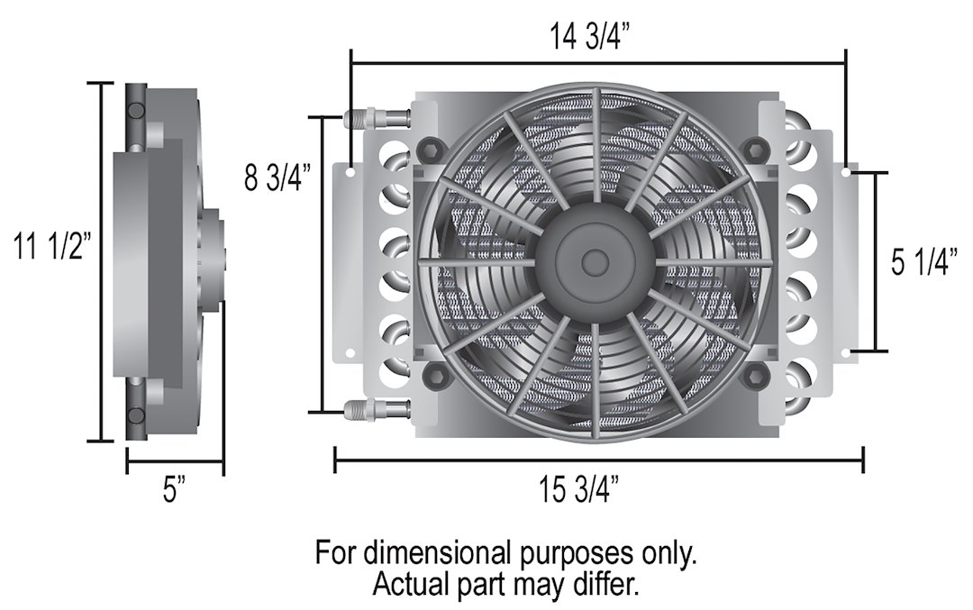 Derale Fluid Cooler, Electra-Cool, For Engine Oil/ Transmission Fluid/ Power Steering Fluid/ Fuel – 13700