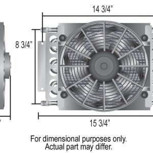 Derale Fluid Cooler, Electra-Cool, For Engine Oil/ Transmission Fluid/ Power Steering Fluid/ Fuel – 13720