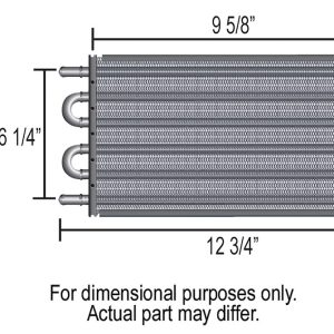 Derale Fluid Cooler, Econo-Cool, For Engine Oil/ Transmission Fluid/ Power Steering Fluid/ Fuel – 13731
