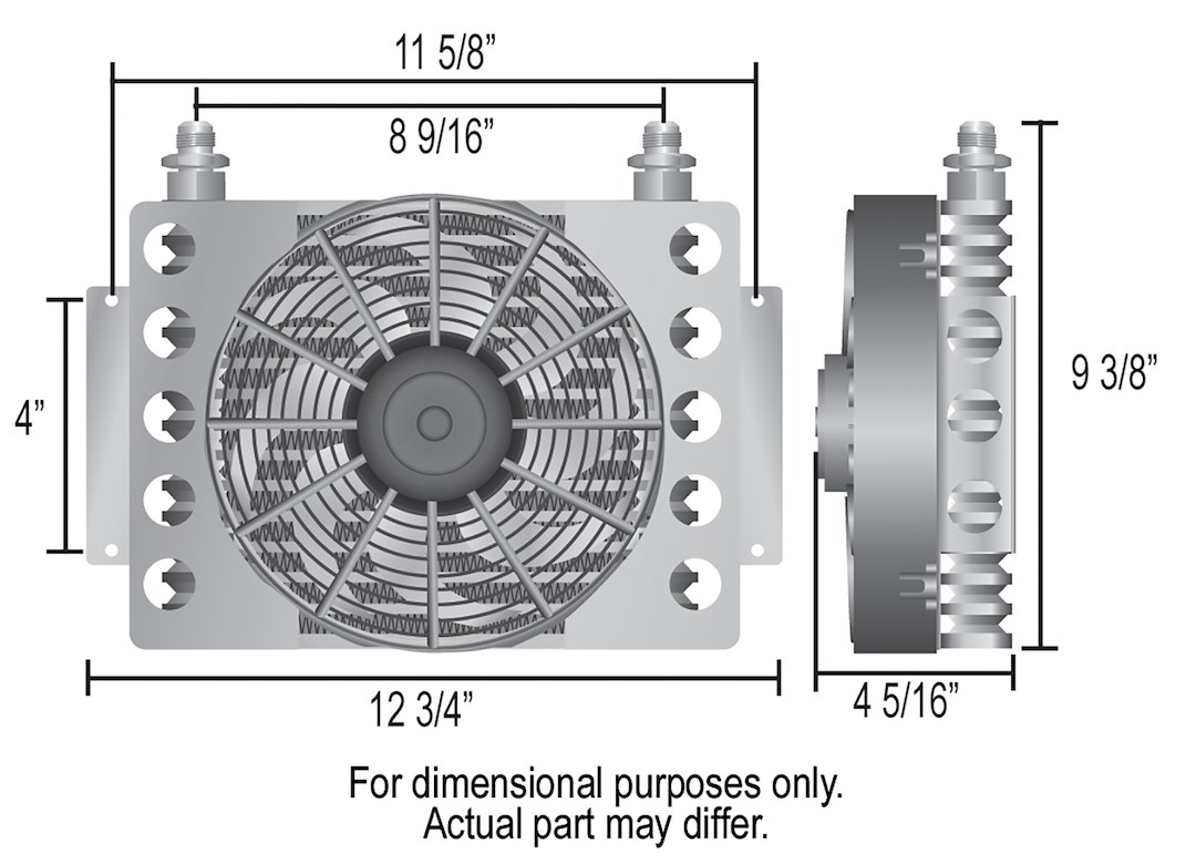 Derale Fluid Cooler, Atomic-Cool, For Engine Oil/ Transmission Fluid/ Power Steering Fluid/ Fuel – 13750