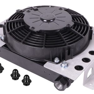 Derale Fluid Cooler, Remote Mount, 12-3/4 Inch Width X 9-3/8 Inch Height X 3-15/16 Inch Depth, 366 Cubic Feet Per Minute, 20 Gpm Flow Rate – 13754