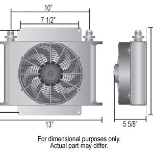 Derale Fluid Cooler, Hyper-Cool, For Engine Oil/ Transmission Fluid/ Power Steering Fluid/ Fuel – 13760