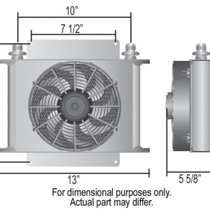 Derale Fluid Cooler, Hyper-Cool, For Engine Oil/ Transmission Fluid/ Power Steering Fluid/ Fuel – 13870