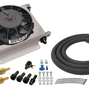Derale Fluid Cooler, Hyper-Cool, For Transmission Fluid, 13 Inch Width X 10 Inch Height X 5-5/8 Inch Depth, AN Fitting, -6 AN Inlet – 13960