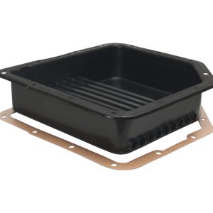 Derale Auto Trans Oil Pan, GM Turbo 350, Extra 2 Quarts Capacity, Black, Steel, With Magnetic Drain Plug – 14200
