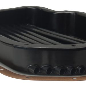 Derale Auto Trans Oil Pan, GM Turbo 400, Extra 1 Quart 17 Ounce Capacity, Black, Steel, With Magnetic Drain Plug – 14201