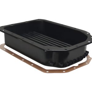 Derale Auto Trans Oil Pan, GM 4L80/ 4L80E, Extra 4 Quarts 16 Ounce Capacity, Black, Steel, With Magnetic Drain Plug – 14207
