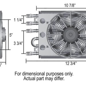 Derale Fluid Cooler, Econo-Cool, For Engine Oil/ Transmission Fluid/ Power Steering Fluid/ Fuel – 15230