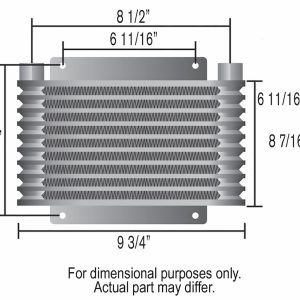 Derale Fluid Cooler, Atomic-Cool, For Engine Oil/ Transmission Fluid, 10-1/8 Inch Width X 10 Inch Height X 1-1/4 Inch Depth, NPT Fitting – 15405
