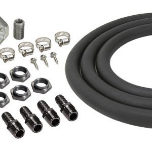 Derale Oil Filter Relocation Kit, Single Filter, Spin-On Adapter, 1/2 Inch NPT Inlet/ Outlet – 15748