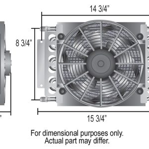 Derale Fluid Cooler, Electra-Cool, For Engine Oil/ Transmission Fluid/ Power Steering Fluid/ Fuel – 15800