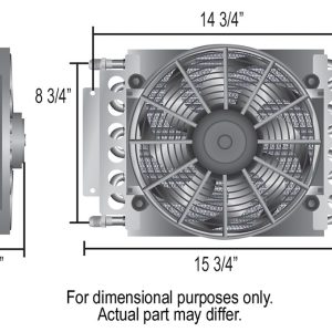 Derale Fluid Cooler, Electra-Cool, For Engine Oil/ Transmission Fluid/ Power Steering Fluid/ Fuel – 15820