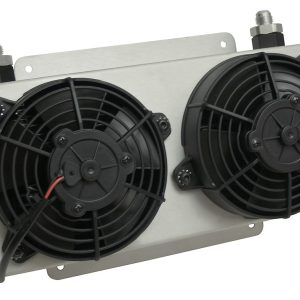 Derale Fluid Cooler, Hyper-Cool, For Engine Oil/ Transmission Fluid, 13 Inch Width X 7-7/16 Inch Height X 4-7/8 Inch Depth, 19 Row Cooler – 15840