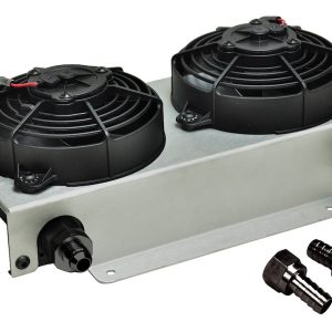 Derale Fluid Cooler, Hyper-Cool, For Engine Oil/ Transmission Fluid, 13 Inch Width X 7-7/16 Inch Height X 4-7/8 Inch Depth, 19 Row Cooler – 15840