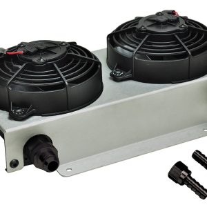 Derale Fluid Cooler, Hyper-Cool, For Engine Oil/ Transmission Fluid, 13 Inch Width X 7-9/16 Inch Height X 4-7/8 Inch Depth, 19 Row Cooler – 15845