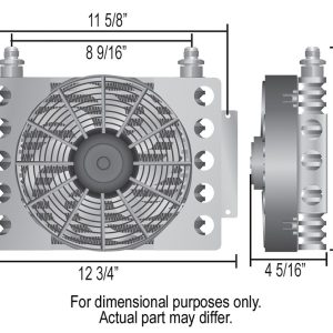 Derale Fluid Cooler, Atomic-Cool, For Engine Oil/ Transmission Fluid/ Power Steering Fluid/ Fuel – 15850