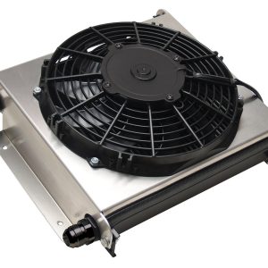 Derale Fluid Cooler, Hyper-Cool, For Engine Oil/ Transmission Fluid, 13 Inch Width X 14-7/8 Inch Height X 5-5/8 Inch Depth, AN Fitting – 15875