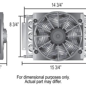 Derale Fluid Cooler, Electra-Cool, For Engine Oil/ Transmission Fluid/ Power Steering Fluid/ Fuel – 15900