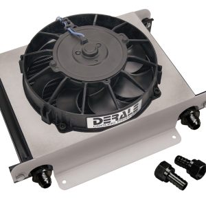 Derale Fluid Cooler, Hyper-Cool, For Engine Oil/ Transmission Fluid, 13 Inch Width X 10 Inch Height X 5-5/8 Inch Depth, AN Fitting – 15960