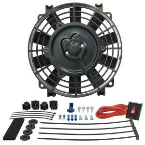 Derale Cooling Fan, Tornado, Electric, 500 Cubic Feet Per Minute, 8 Inch Diameter Fan/ 8-1/4 Inch Width X 8 Inch Height X 2-3/8 Inch Depth – 16508