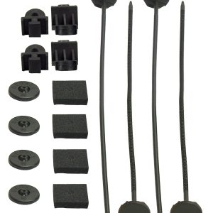 Derale Cooling Fan Mounting Kit, For Use with Electric Fans, Plastic, With 4 Plastic Rods/ 4 Mounting Feet/ Hardware – 16744