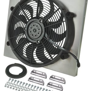 Derale Cooling Fan, Electric, 2400 Cubic Feet Per Minute High Speed/ 1800 Cubic Feet Per Minute Low Speed – 16823