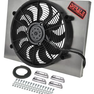 Derale Cooling Fan, Electric, 2400 Cubic Feet Per Minute High Speed/ 1800 Cubic Feet Per Minute Low Speed – 16828
