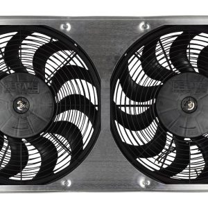 Derale Cooling Fan, Electric, 4800 Cubic Feet Per Minute, Dual 17 Inch Diameter Fan/ 34 Inch Width X 17-1/4 Inch Height X 3-3/4 Inch Depth – 16843