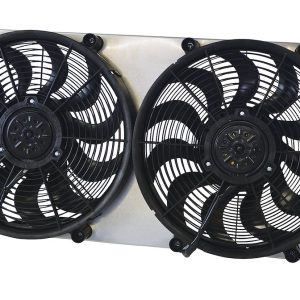 Derale Cooling Fan, Electric, 4800 Cubic Feet Per Minute, Dual 17 Inch Diameter Fan/ 34 Inch Width X 17-1/4 Inch Height X 3-3/4 Inch Depth – 16843
