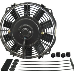 Derale Cooling Fan, Dyno-Cool, Electric, 350 Cubic Feet Per Minute, 8 Inch Diameter Fan/ 8-1/8 Inch Width X 8 Inch Height X 2-1/4 Inch Depth – 16908