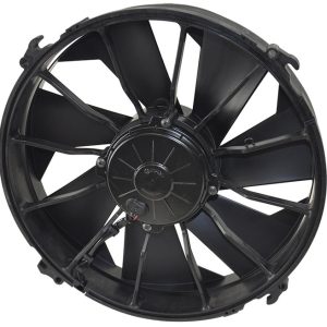 Derale Cooling Fan, Electric, 2000 Cubic Feet Per Minute, 12 Inch Diameter Fan/ 13-1/8 Inch Width X 13-1/8 Inch Height X 3-1/2 Inch Depth – 16924