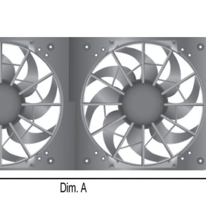 Derale Cooling Fan, Electric, 4000 Cubic Feet Per Minute, Dual 12 Inch Diameter Fan/ 28-5/8 Inch Width X 13-7/8 Inch Height X 3-1/4 Inch Depth – 16928