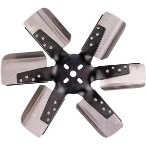 Derale Cooling Fan, Flex Fan, 14-3/4 Inch Diameter X 2-7/8 Inch Depth, 6 Blade, Standard Rotation, Stainless Steel Blade with Black Hub – 17015