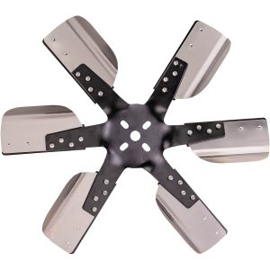 Derale Cooling Fan, Flex Fan, 17-1/4 Inch Diameter X 2-3/8 Inch Depth, 6 Blade, Standard Rotation, Stainless Steel Blade with Black Hub – 17017