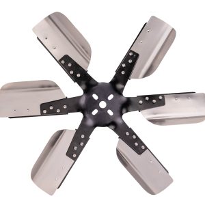 Derale Cooling Fan, Flex Fan, 19-1/4 Inch Diameter X 2-7/16 Inch Depth, 6 Blade, Standard Rotation, Stainless Steel Blade with Black Hub – 17019