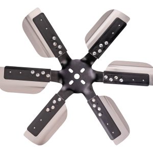 Derale Cooling Fan, Flex Fan, 19-1/4 Inch Diameter X 2-7/16 Inch Depth, 6 Blade, Standard Rotation, Stainless Steel Blade with Black Hub – 17019
