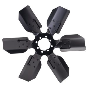 Derale Cooling Fan, Belt Driven, 17-1/4 Inch Diameter X 1-15/16 Inch Depth, 6 Blade, Powder Coated Black Steel Blade, Standard Rotation – 17117